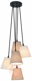 Näve Twiddle tekstylna lampa wisząca, pięć kloszy - Lampy sufitowe - miniaturka - grafika 2