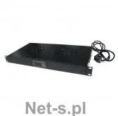 Akcesoria do szaf serwerowych - LogiLink Panel wentylacyjny 19 2 wentylatory czarny (FAU02FB) - miniaturka - grafika 1