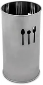 Zestawy sztućców - Relaxdays Wkład na sztućce ze stali nierdzewnej  wys. x śr. 18 x10,5 cm sztućce stojak styl i kosz na sztućce w kolorze metalizowanym jako przyborów kuchennych do identyfikatorów z oryginalnym wzorem i 10019114 - miniaturka - grafika 1