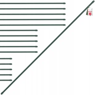 Tyczka Podpórka Roślin Stalowa Powlekana 90Cm 15Sz - Ogrodzenia - miniaturka - grafika 2