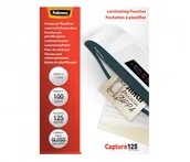 Folie do laminatora - Fellowes Folie do laminowania błyszczące 125 mik: Rozmiar 83x113mm - op. 100 szt - miniaturka - grafika 1