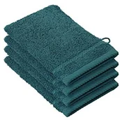 Rękawice i gąbki do kąpieli - De Witte Lietaer De Witte Lietaer 194686 Stephanie myjka bawełniana, 4 sztuki, niebiesko-zielona, 15 x 22 x 1 cm 194695 - miniaturka - grafika 1