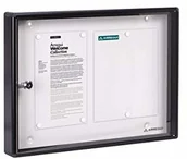 Pojemniki biurowe - ARREGUI Arregui PAN-44 kasetka z aluminium i metaakrylanu, skrzynka na informacje, zamykana, wewnętrzna magnetyczna, 2 arkusze DIN A4, czarna, 35 x 48 x 5 cm Arregui PAN-44 - miniaturka - grafika 1