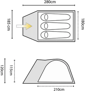 Highlander Namiot Turystyczny 3-osobowy Juniper 3 Niebieski TEN127-DB - Namioty - miniaturka - grafika 9