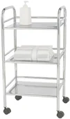 Półki łazienkowe - Wenko Wózek łazienkowy Exclusive, srebrny, 75x32x41 cm - miniaturka - grafika 1
