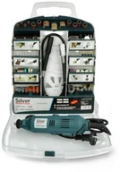 Zestawy narzędziowe - Silver Miniwiertarka MG01 z akcesoriami - 300 elementów NSZ-08054 - miniaturka - grafika 1