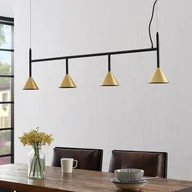 Lampy sufitowe - LUCANDE Lucande Kartio lampa wisząca, mosiądz - miniaturka - grafika 1