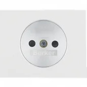 Gniazdka elektryczne - Berker K1 biały płytka do gniazda bez uziemienia z przesłonami B_3967157009 - miniaturka - grafika 1