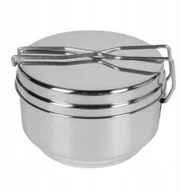 Kuchnia turystyczne i akcesoria - Helikon Trzyczęściowa Menażka Stal Nierdzewna - miniaturka - grafika 1
