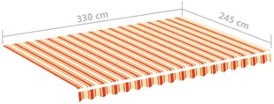 VidaXL Lumarko Zapasowa tkanina na markizę, żółto-pomarańczowa, 3,5x2,5 m 312016 VidaXL - Markizy - miniaturka - grafika 6