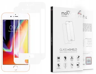 movear 2 szt. Szkło Hartowane 9H na Apple iPhone 8 / 7 do Etui GLASS mSHIELD 2.5D MAX Białe A0I87GMM14AWH2 - Szkła hartowane na telefon - miniaturka - grafika 6