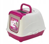 Kuwety dla kotów - Kuweta zamykana Pet Nova CATLIFEPLUS-57CM-PI różow - miniaturka - grafika 1