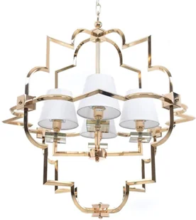 Lumina Deco Deco LAMPA WISZĄCA NOWOCZESNA BIAŁO-ZŁOTA BALTIMORE W4 LDP 8020-4 (GD+WT) - Lampy sufitowe Lumina Deco Deco LAMPA WISZĄCA NOWOCZESNA BIAŁO-ZŁOTA BALTIMORE W4 LDP 8020-4 (GD+WT) - Lampy sufitowe - miniaturka - grafika 1