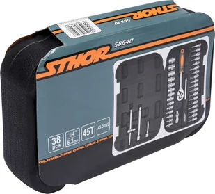 Sthor ZESTAW NARZĘDZIOWY 1/4"" 38CZ XS 58640 58640 - Narzędzia warsztatowe - miniaturka - grafika 4