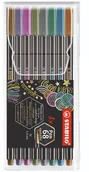 Przybory szkolne - Stabilo Flamastry Pen 68 Metallic etui 8 kolorów STABILO - miniaturka - grafika 1
