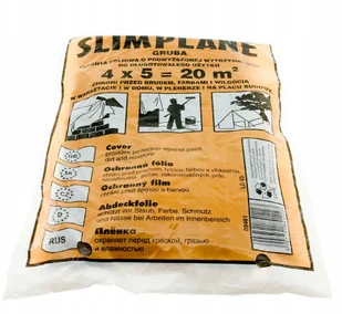 Folia Malarska Gruba Bud. Ochronna Plandeka 4mX5m - Folie i taśmy malarskie - miniaturka - grafika 2