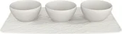 Miski i półmiski - Villeroy & Boch Miseczki na sosy i dipy Manufacture Rock Blanc z tacą 4 el. 10-4240-9023 - miniaturka - grafika 1