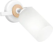 Lampy ścienne - Luminex Kinkiet Tokio white/wood 1 1516) 1516 - miniaturka - grafika 1