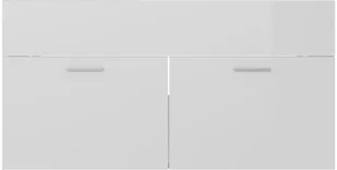 vidaXL vidaXL Zestaw mebli łazienkowych, wysoki połysk, biały, płyta wiórowa - Meble łazienkowe - miniaturka - grafika 33