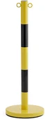 Wyposażenie miejsc publicznych - AJ Produkty Słupek metalowy, 1000 mm, żółty/czarny - miniaturka - grafika 1