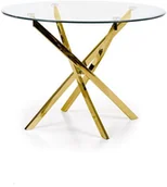 Stoły - Halmar RAYMOND stół, blat - transparentny, złoty V-CH-RAYMOND-ST-ZŁOTY - miniaturka - grafika 1