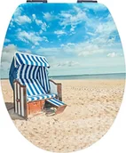 Deski sedesowe - Cornat deska sedesowa WC słońca Bad (MDF), WOLNOOPADAJĄCA, szybkim mocowaniem, 1 sztuki, ksdsc352 - miniaturka - grafika 1