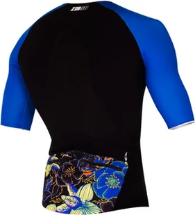 ZEROD koszulka triathlonowa RACER TT SINGLET KONA czarno-niebieska - Bielizna sportowa męska - miniaturka - grafika 2