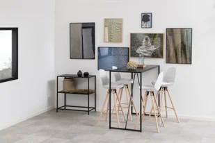 Actona Stołek barowy Oslo biały wood - Taborety i hokery - miniaturka - grafika 5