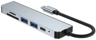 Braders Adapter V4 6w1 do Laptopa Szary - Adaptery i przejściówki - miniaturka - grafika 5