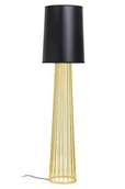 Lampy stojące - King Home Lampa podłogowa HOLMES STRAIGHT złota z czarnym kloszem - metal XCF7583-164 [12198391] - miniaturka - grafika 1