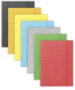 Donau Teczka z gumką karton, A4, 400gsm, 3-skrz., czerwona w kratę FEP04 - Teczki i skoroszyty - miniaturka - grafika 2