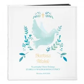 Albumy fotograficzne - NA Murrano Album Zdjęcia Duży Pamiątka Chrztu Świętego Gołąb Nadruk ALB-BC-BK-UV-025 - miniaturka - grafika 1