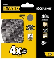 Materiały ścierne - DeWalt siatka szlifierska 125mm, granulacja 40, 5szt. Extreme [DTM8671] - miniaturka - grafika 1