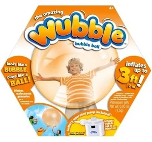 Pozostali Bańkopiłka Super Elastyczna Wubble z Pompką Pomarańczowa 72063 72060 D15a*C3c*C5c*C6d*B4C*A15A*b7c*b9a - Bańki mydlane - miniaturka - grafika 2