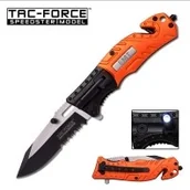 Noże - NÓŻ PROF RATOWNICZY Z LATARKĄ OSTRZE SKŁADANE TF-835EM - miniaturka - grafika 1