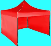 Pawilony ogrodowe - Expodom Namiot ekspresowy 3x3m  stalowy, Czerwony, 3 ściany boczne - miniaturka - grafika 1