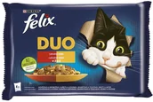 Mokra karma dla kotów - Purina Felix karma mokra dla kotów Fantastic DUO kurczak i nerki wołowina i drób indyk i wątróbka jagnięcina i cielęcina 12(4x85g) - miniaturka - grafika 1