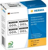 Papier do drukarek - Herma Anlagennr. selbstkl. 2-fach 15x22 mm Aufdruck schwarz - 4837 - miniaturka - grafika 1