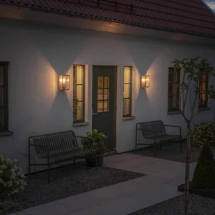 Konstsmide Kinkiet zewnętrzny Carpi, mosiądz szerokość 18cm - Lampy ogrodowe - miniaturka - grafika 3