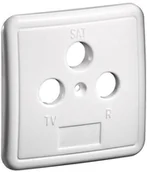 Kable - Pro Pro 3 holes cover plate for antenna wall sockets white 4040849670510 - miniaturka - grafika 1