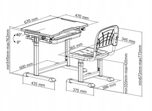 FunDesk Biurko i krzesełko dziecięce Cubby Sorpresa Pink 6956745160391 - Biurka dla dzieci - miniaturka - grafika 2