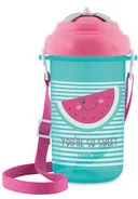 Canpol Babies Babies, So Cool!, Bidon ze składaną rurką, Arbuz, 400 ml, Różowy - Bidony dla dzieci - miniaturka - grafika 2