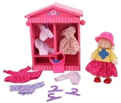 Klocki - Bigjigs Garderoba do przebierania lalka Daisy BJ763 - miniaturka - grafika 1