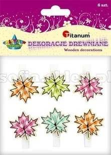 Spinacz drewniany liście 6szt - Dekoracje domu - miniaturka - grafika 4