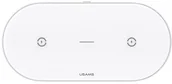 Ładowarki do telefonów - USAMS USAMS Ładowarka indukcyjna 10W Dual Biała CD120JN01 - miniaturka - grafika 1