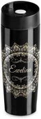 Kubki termiczne - Murrano Kubek Termiczny Termos Czarny Ażur GRAWER KUB-C-006 - miniaturka - grafika 1
