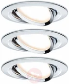 Oprawy, klosze i abażury - Paulmann Spot Nova 3 szt.okrągła,ściemniana,chrom - miniaturka - grafika 1