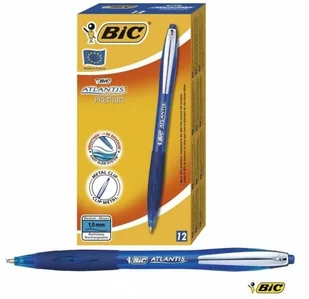 BiC Długopis Atlantis Soft niebieski pudełko 12 sztuk - Długopisy - miniaturka - grafika 2