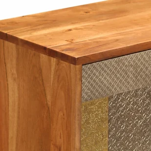 vidaXL vidaXL Szafka z litego drewna akacjowego, 80x30x75 cm - Szafki do salonu - miniaturka - grafika 11