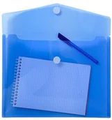 Teczki i skoroszyty - Exacompta A4 PP kieszenie naramienne z zapięciem na rzep dokumentów  niebieska (5 sztuki) 56422E - miniaturka - grafika 1